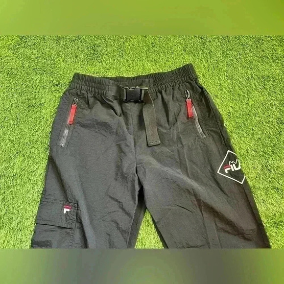 FILA vintage belted high waist pants black Women S RARE #RARE #vintage #90s#fila - Picture 2 of 5